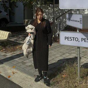 [제작/빅사이즈]이블렛 메르시 V넥 길이별 니트 원피스 제이스타일