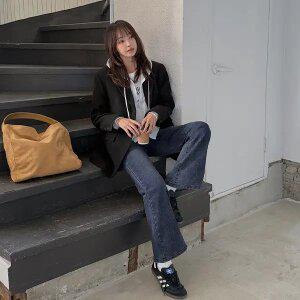 [제작/빅사이즈]이블렛 테피엔 기모데님 세미부츠컷 팬츠 제이스타일