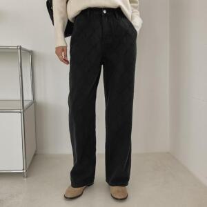 [시크릿라벨] [힙무드] 다이아프린지 블랙 워싱 팬츠