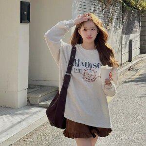 [빅사이즈]이블렛 슈레나 기모 트임 프린팅 티셔츠 제이스타일