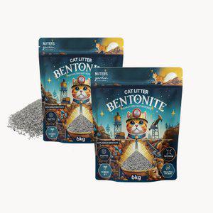 누터스가든 고양이모래 제로더스트 천연벤토나이트 6kg x 2개 프리미엄 먼지없는모래