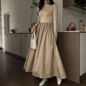 [시크릿라벨] [레이어드템] 반폴라 기모 원피스