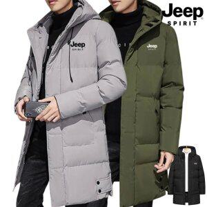 지프 JEEP SPIRIT 남녀공용 롱패딩 후드 미드 패딩 점퍼 롱점퍼 빅사이즈 M~8XL 코트