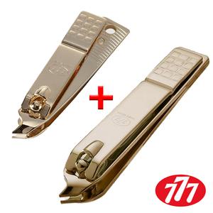 쓰리세븐 777 (CT-121ZG 1P +  CT-121ZLG 1P) 큐티클리머 소형 대형 손톱깍이 내성 발