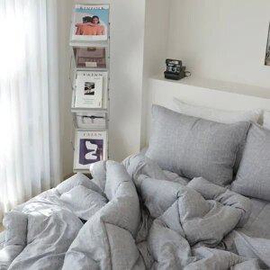 커스틴 국내생산 사계절 세미마이크로 차렵이불 베개 세트 (SS/Q) 2colors