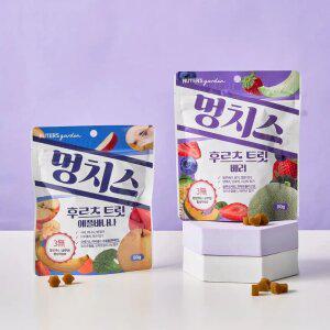 누터스가든 멍치스 베리 80g + 애플바나나 80g 강아지비건 간식 유산균 오메가3 글루코
