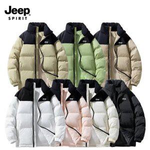 지프 JEEP SPIRIT 남녀공용 아웃도어 방수 방풍 패딩 점퍼 배색 트레킹 런닝 캠핑패딩