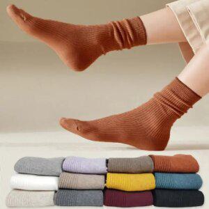 여성 프리미엄 골덴 장목 양말 6켤레