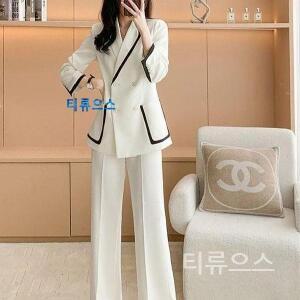 티류으스 무대의상 트로트 무대 세트 정장 행사 화이트