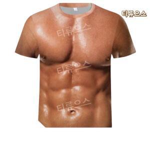 티류으스 식스팩 몸짱티 웃긴티셔츠 헬창옷 근육티 특이한옷 쓸데없는선물