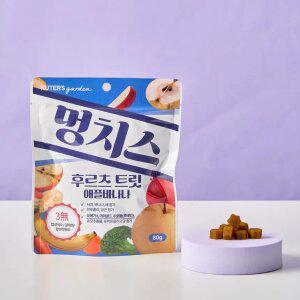 누터스가든 멍치스 애플바나나 강아지 비건 간식 유산균 오메가3 글루코사민 80g