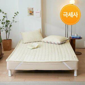겨울시즌오프 먼지없이 포근한 겨울 극세사 국내생산 침대패드 SS/Q