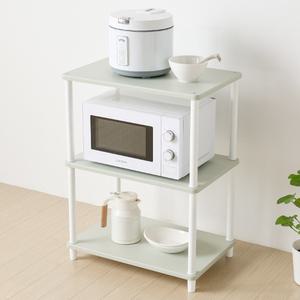 [가구레시피] 조립식 시그니처 진열장형 3단 밥솥다이 렌지대수납장 전자렌지대 맘마존