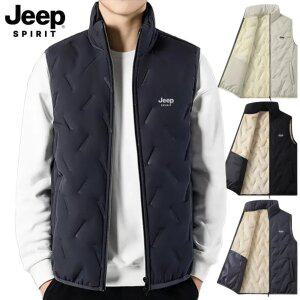 지프 JEEP SPIRIT 남녀공용 패딩조끼 양털 조끼 이너 아웃도어 뽀글이 패딩 겨울 바람