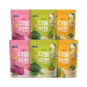[베베쿡] 처음먹는 더블떡뻥 6봉(단호박2+고구마2+시금치2)