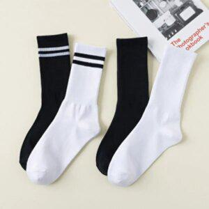 남성 롱 솔리드 크루삭스 5켤레