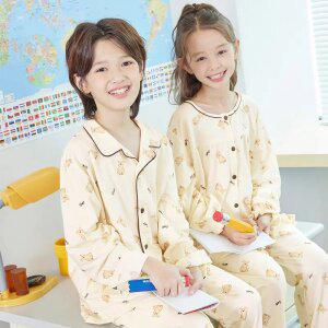 수아팜 [정상가 57600원] 남아 퍼피크림 긴팔 파자마 세트