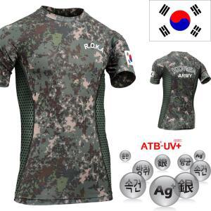 어택존 국산 반팔 쿨론 실버 ATB 3D ROKA 디지털 티셔츠 남자 면 쿨 반 밀리터리 군인 로카 기능성 티