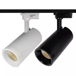 LED 레일등 렌즈투광기 30W / 원통 COB 조명 레일조명 등기구 스포트 라이트 전시장 카페 미술관 가게 의류 매장 전시 스팟 트랙등