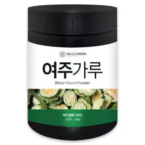 헬로우그린 국산 햇 여주 분말 가루 240g(통) 대용량 건여주 고과