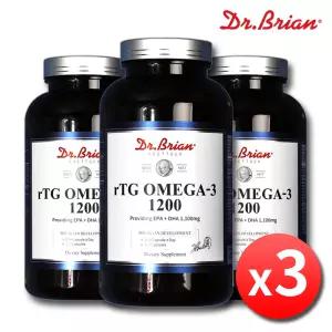 닥터브라이언 알티지 rTG 오메가3 1200 x 3병 18개월분 비타민D 비타민E 미국 엔초비 멸치 혈행건강