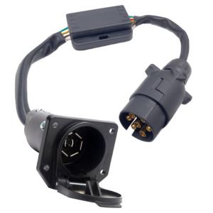 유럽식7핀을 미국식7핀으로 변환소켓 릴레이 모듈 어뎁터 젠더 컨넥터 트레일러 견인장치