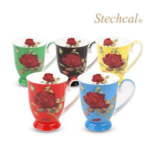 스테콜 글램로즈 머그 5P / 도자기머그컵 세트