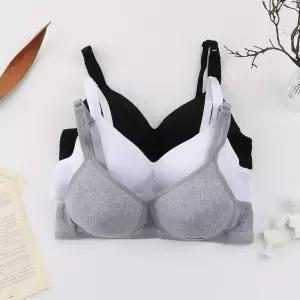 주니어 3단계 노와이어 골지 브라단품 3종세트 CW타이디브라