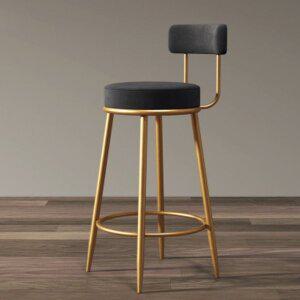 [제이큐]스틸 바텐의자골드블랙 2p A-3