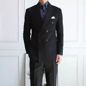 [하프클럽/]남자 핸드메이드 테일러드 더블 정장자켓