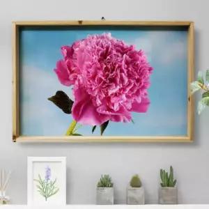 아트박스/꾸밈 ps337-우드프레임액자_빈티지풍수작약꽃(대형)