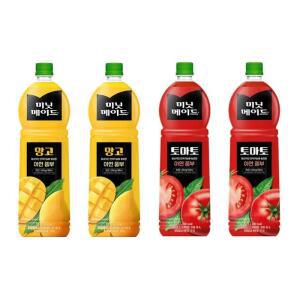한번에먹자 과즙음료 2종 혼합세트 / 미닛메이드 망고 1.5L 2개 + 미닛메이드 토마토