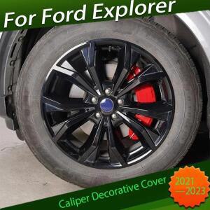 자동차 브레이크 켈리퍼 장식 커버 포드 익스플로러 2021 적합 알루미늄 외부 트림 부품