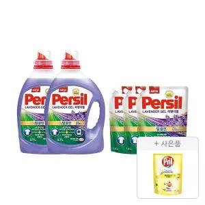 퍼실 라벤더 드럼/일반 겸용 2.7L 2개+리필1.8L 3개+증정(프릴 시크릿 오브 베이킹소다 레몬 300ml, 1개)