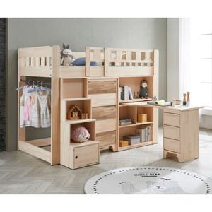 프리미엄 어린이 아이방 원목 2층 수납형 침대 책상 풀세트 아기 편안한