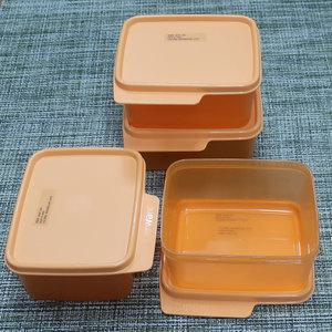 타파웨어 냉장고 반찬통 500ml 4개세트 소형 밑반찬용기 오렌지색상 냉장고정리 밀폐 소분용기