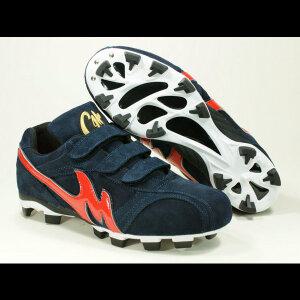 야구인조잔디화 전체 소가죽 야구 신발 고정 고무 손톱 스웨이드 가죽 진한 파란색 유백색 빨간색 검정색 4