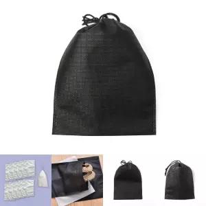 양쪽 스트링 부직포 파우치 20p세트 20x27cm 블랙/백/여행/보조/가방/쇼핑백/주머니/복주머니/복조리