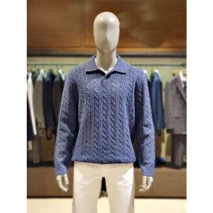 [갤러리아] 킨록 F/W 레귤러핏 케이블 카라니트 멜란지블루 (TIY33)