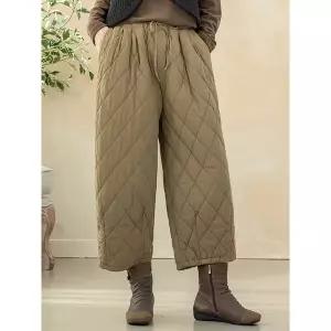 [디얼마미] 미코 누빔 배기 팬츠 /마담 미시 중년 여성 빅사이즈 40대 50대