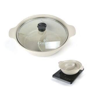 [HYIJCK5P_4B]인덕션겸용 반반 세라믹 양단냄비 뚜껑포함