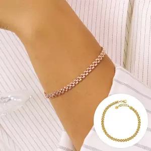 [골드앤] 18K 할로우렉스 팔찌