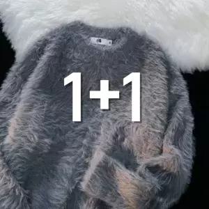 [노프라브럼]1+1 남녀공용 모헤어 앙고라 커플 라운드 니트 3컬러