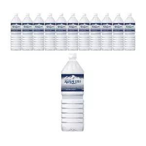 [유통기한2026.02.19~]지리산 물하나 유/무라벨 랜덤, 2L, 12개