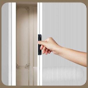 칸막이 중문 투명 자바라 스틱포함 바리게이트 아이보리 주름문 접이식 버티컬 폴딩도어