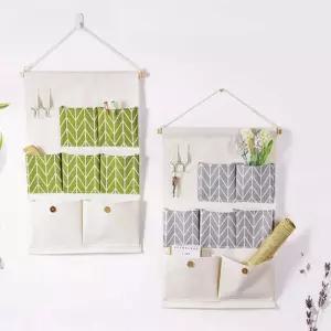 주방 현관 거실 문 패브릭 벽걸이 포켓 수납함 보관함/수납/정리/소품/문걸이/주머니/문고리/고지서/월포켓