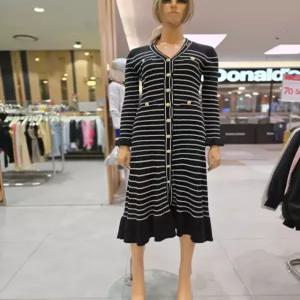 [에고이스트] 스트라이프 롱 니트 원피스 ER2JK-300