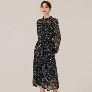 [막스까르띠지오][스트랩SET] 페스티벌 하이넥 쉬폰 롱원피스