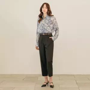 [막스까르띠지오][벨트 SET] 원핀턱 절개 포켓 슬랙스