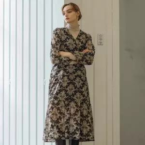 [막스까르띠지오]엔틱 무드 쉬폰 롱원피스